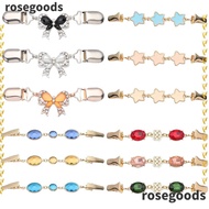 ROSEGOODS1 Cardigan Duck Clip Fashion Gift Sweater Clasp Gemstone Charm Rhinestone Shawl Clip