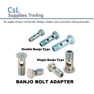 BJS Banjo Bolt MM Size Hydraulic Adapter