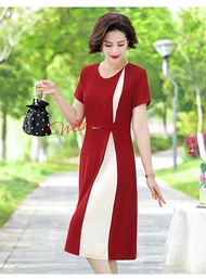 Đầm dự tiệc trung niên nữ cao cấp V55 - Váy công sở cho mẹ - Thời trang trung niên sang trọng bigsiz