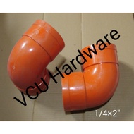 ◎❁✶Elbow 1/4×4" PVC Fittings Orange For Sanitary Pipe