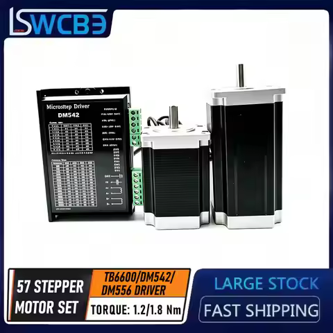 Two Phase Nema23 Series Stepper Motor Set With Step Angle Of 1.8 And High Torque Of 1.2N/1.8N.m + Dr
