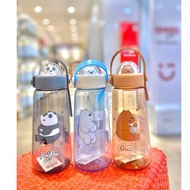 MINISO BALI We Bare Bears Collection Plastic Cool Water We Bare Bears Drinking Bottle