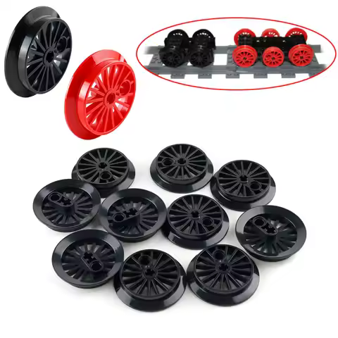 85489b 85557 Train Wheels with Axle Hole D37mm MOC Technical Building Blocks Parts Educational Const
