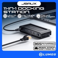 JSAUX HB1101 Docking Station USB-C 11-in-1 Multifunction Adapter HDMI & DP 2.0 4K@120Hz 100w Fast Ch