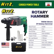 HITZ Corded Rotary Hammer 1050W 26mm 3 Mode Chiseling Drilling Hammer Drill Corded Rotary Hammer Dri
