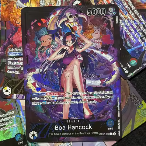 OPCG Leader Proxy Cards Foil OP07 Boa Hancock Rob Lucci Vegapunk Bonney OP04 Rebecca Vivi Donquixote