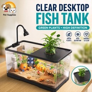 Desktop Fish Tank Clear Aquarium Plastic Ecological Box Reptile Amphibian Pet Home Decor