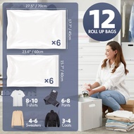 Original TAILI Vacuum Storage Bags For Travel Hand Roll Compression Bag For Clothes Travel Accessori