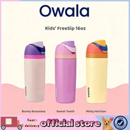 Owala Kids FreeSip 16oz Insulated Water Bottle with Straw BPA-Free Leakproof