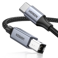 UGREEN USB B to USB C Printer Cable 6 FT, Nylon Braided USB C to USB B Printer Cable for MacBook Pro