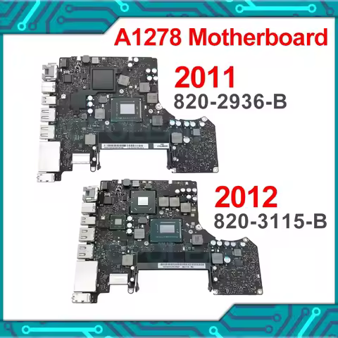 Original A1278 Motherboard For Macbook Pro 13" A1278 Logic Board i5 i7 2011 820-2936-B 2012 820-3115