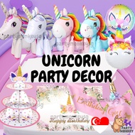 [SG Instock] 3D Unicorn Party Decoration Unicorn Balloon Letter Happy Birthday Set Up
