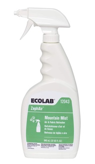 Ecolab 12043 ZephAir Mountain Mist Air Freshener, Commercial-Grade Room Freshener, Case of 6