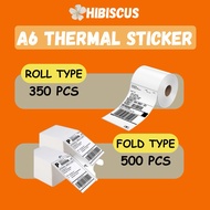 A6 AWB Roll/Stack | Thermal Waybill Paper | A6 Shopee J&T Label Printer