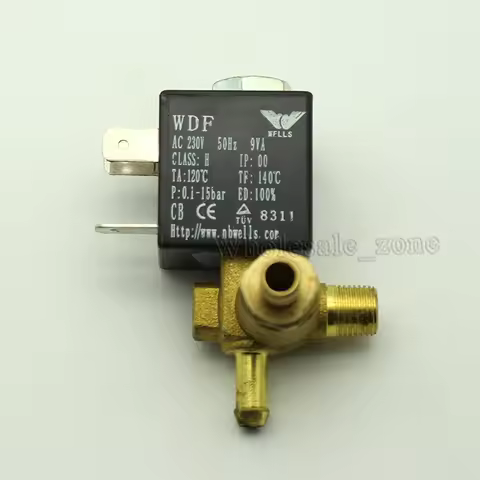 JYZ-3C1 Normally Closed N/C 2/2 Way AC 230V G1/8' Brass Iron Steam Water 2 Position 2 Way Solenoid V