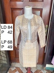 Setelan Songket Wanita Rok Mini Pencil Skirt + Outer One Set Formal Kondangan - preloved