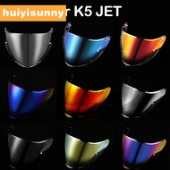 Huiyisunny หมวกกันน็อคแบบเปิดหน้ากระจกกันลมสำหรับ K5 AGV JET หมวกกันแดดกระจกบังแดดอุปกรณ์หมวกกันน็อค