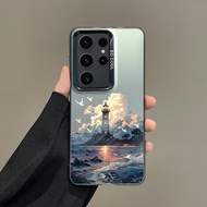 Suitable for the sunset lighthouse at the sea Samsung A56 5G/S22/S25/A06/A13 5G 4G/S20/S25PLUS/S24PL