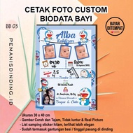 Jumbo Custom Baby Biodata 40x30 cm Plus MDF Wood Frame
