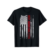 Best Bonus Dad Ever USA Flag FatherS Day Gift Dad T-Shirt MenS Funny FatherS Day T-Shirt S