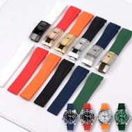 Watch Bracelet For Rolex DAYTONA SUBMARINER Yacht-Master SUP GMT Metal Fold Clasp Strap Men Rubber S