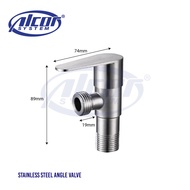 Alcor System SUS 304 Stainless Steel2 Way Bib Tap Kitchen Bathroom Quarter Turn Angle Valve (KS TA94