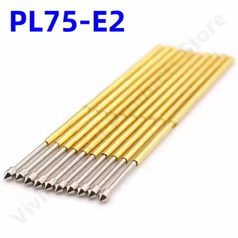 100PCS PL75-E2 Spring Test Probe Pogo Pin PL75-E Test Pin Needle Head Dia 1.3mm For Testing Tool Len