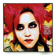 Hideto Matsumoto #2 ฮิเดะ Hide วง ‎X Japan ฮิเดโตะ มัตสึโมโตะ รูปภาพ​ติด​ผนัง​ pop art กรอบรูป คำคม 