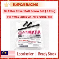 Oil Filter Cover Bolt Screw Set ( 3Pcs ) Yamaha Y15 Y16 LC135 V2 V3 V4 V5 V6 V7 FZ 150 R15 Cap Penut
