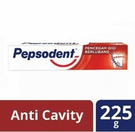 pasta gigi pepsodent pencegah gigi berlubang 225 g/odol pepsodent 225 g isi 1