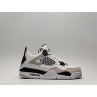 Ready stock AIRJORDAN 4 AJ4 retro " Military black " GS White cement is wear-resistant and non-slip 