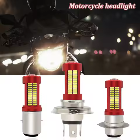 1Pc Highlight H6M P15D BA20D P45T LED Motorcycle Light Bulb Super Bright 6000K 4014 106SMD LED Bulb 