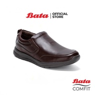 Bata Comfit บาจา คอมฟิต รองเท้าทำงาน รองเท้าทำงานดีต่อสุภาพ รองเท้าหนังPU สำหรับผู้ชาย รุ่น Clinton สีน้ำตาล 8514182