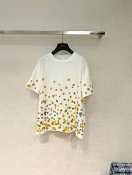 👏DIOR SS26新款碎花圓領短袖T恤 全實拍 100% new🎁迪奧 編號：623T12A4260_X0826 T-shirt 男女同款 情侶裝 套頭衫 上衣 夏裝 短袖 男款 女款 紀念日 免運