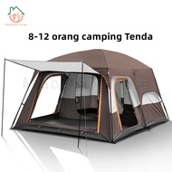 MATAHARI TENDA Outdoor Tent 4/6/8 Person Waterproof Tent Portable Tent Outdoor Picnic Tent 8-12 Pers