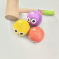 TQ~Happy Farm Forest Animal Early Melody Knock on Piano Accessories Wooden Ball Building Blocks Hamm