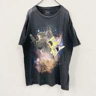 海綿寶寶短袖動漫印花T卹，派大星款，黑色，L碼，古著
