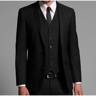 SAINT JOHN 3 in 1 plain suit, SB 2 button plain suit, SB black pants, SB vest (3 in 1)