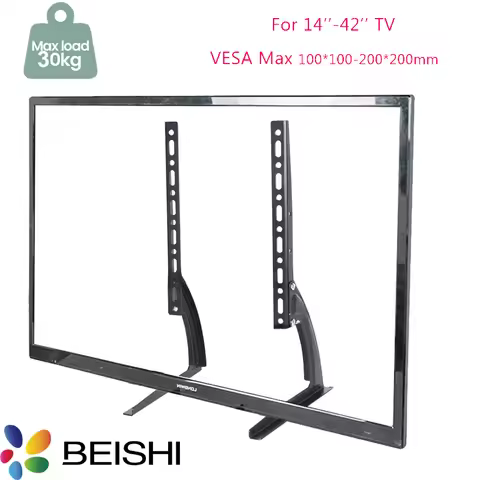 Universal TV Stand Legs TV Feet for LCD /LED/OLED/Plasma TVs Table Top TV Stand Pedestal Riser for F