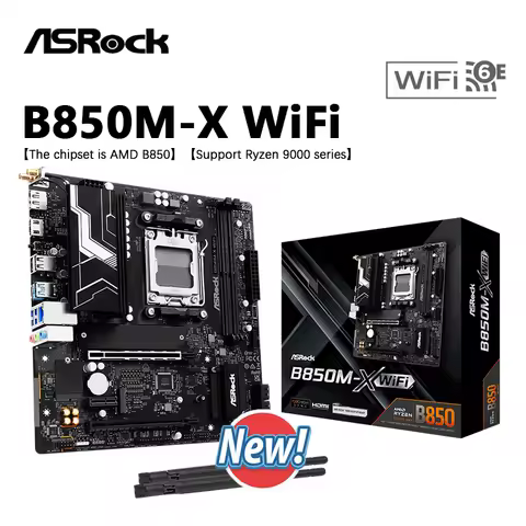 ASROCK B850M-X WIFI NEW Motherboard AMD B850 Micro ATX AMD Socket AM5