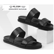 dép hai dây quai ngang da bò cao cấp đế cao su mặt pu mang êm chân khi mang dép thời trang 2024 H03