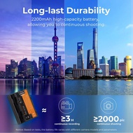 Camera Battery & Kit with 2-Slot + 2pcs NP-W235 Batteries 7.4V 2200mAh 16.2Wh Type-C Charging Cable 
