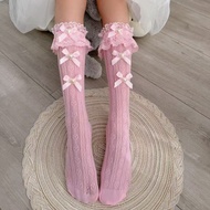 Children Socks Lolita Lolita Lace Lace Calf Socks Women Hollow Pile Socks Bow Decoration Princess So