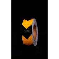 CAHAYA Arrow sticker, arrow motif light reflector sticker - yellow black