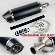 51MM Universal Motorcycle Exhaust Muffler Pipe Modified Exhaust Muffler Box 51MM