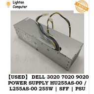 【USED】 DELL 3020 7020 9020 POWER SUPPLY HU255AS-00 | L255AS-00 255W | 8pin + 4pin | SFF | PSU
