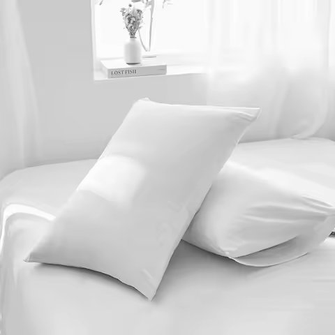 1pc Solid Color Pillow Cover 20 in x 30 in (50x76cm) Rectangular White Pillowcase Bedding Pillow Cas