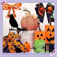 YYE 5Yards Ribbon, 5Yards Pumpkin DIY Sewing Crafts,  Spider Dot Print Handmade Ribbon Halloween