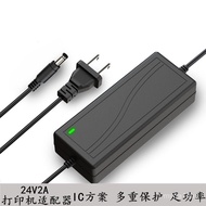 Kuaimai KM118 Hanprint D45 G42D Deli DL888DT Pencetak 24V2A Kabel Pengecasan Penyesuai Kuasa