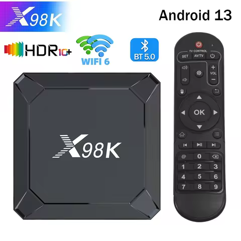 X98K RK3528 Android13 TV Box 2/4GB RAM 16-128GB ROM Dual Band WiFi6 BT5.0 HDMI2.0 4K AVS2 Smart Medi